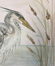 Load image into Gallery viewer, Thur Jan 29 8am Coffee and Canvas Heron Acrylic Wash
