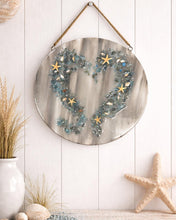 Load image into Gallery viewer, Sat March 7 11am 12" Resin Shell Heart.Faux Driftwood Background Workshop
