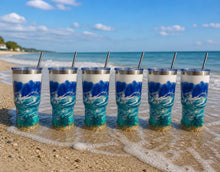 Load image into Gallery viewer, Sat August 1 11am Ocean Resin Pour 30oz Tumble Workshop

