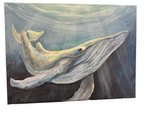 Load image into Gallery viewer, Sunday October 11 11am Dazzle The Sea Turtle 10x30 Canvas in Acyrlics
