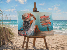 Load image into Gallery viewer, Sat Sept 19 11am Boho Beach Girl 16x20 Acyrlics

