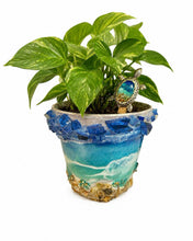 Load image into Gallery viewer, Mon Aug 31 11am Ocean Resin Pour Planter and Sea Turtle Plant Stick Workshop
