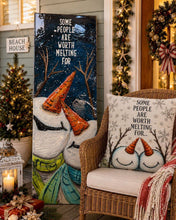 Load image into Gallery viewer, Fri Nov 20 1pm 3ft Snow People Sign/Porch Leaner
