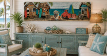 Load image into Gallery viewer, Jan 2 10am Boho Beach Village 12x48 Acrylics Workshop
