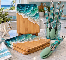 Load image into Gallery viewer, Sat Oct 31 11am Taking Resin to The Next Level Resin Cutting Board and Sea Glass Serving Tongs Workshp
