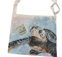 Load image into Gallery viewer, Fri Nov 27 8am Coffee and Canvas Sea Turtle Canvas Bag
