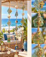 Load image into Gallery viewer, Thur Nov 12 11am Wire Wrap Sea Glass Mirror Windchime

