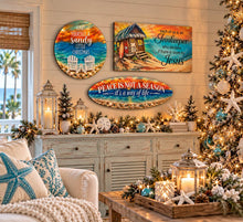 Load image into Gallery viewer, Thur Dec 10 11am 18" Peace Season Surfboard Sign Workshop

