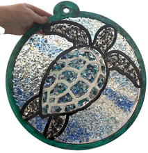Load image into Gallery viewer, Sat July 19 11am Sea Turtle 2ft Shattered Glass Resin Sun Catcher
