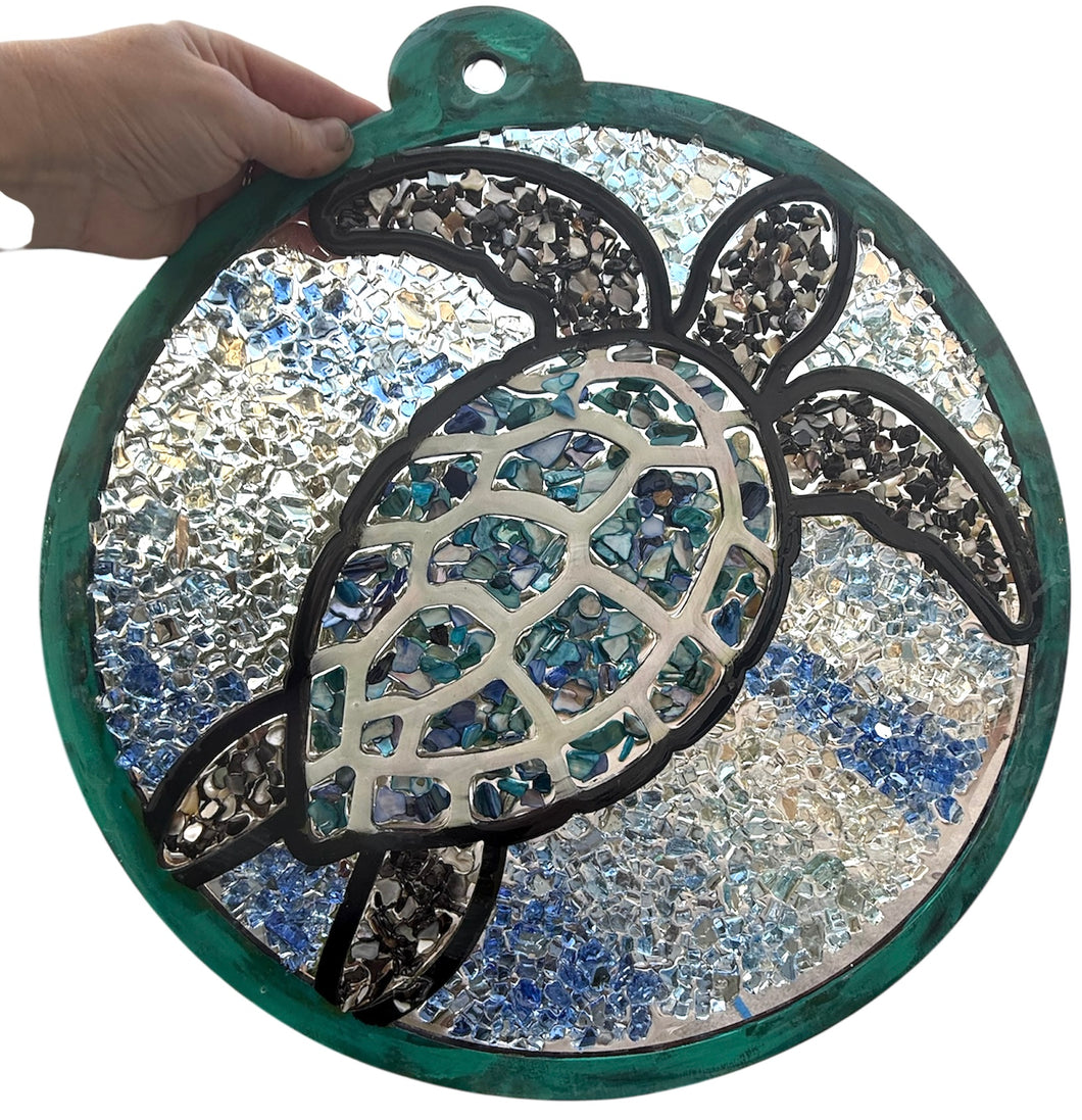 Sat July 19 11am Sea Turtle 2ft Shattered Glass Resin Sun Catcher