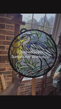 Load and play video in Gallery viewer, Sun Aug 24 11am Flamingo Crushed Glass Resin Sun Catcher
